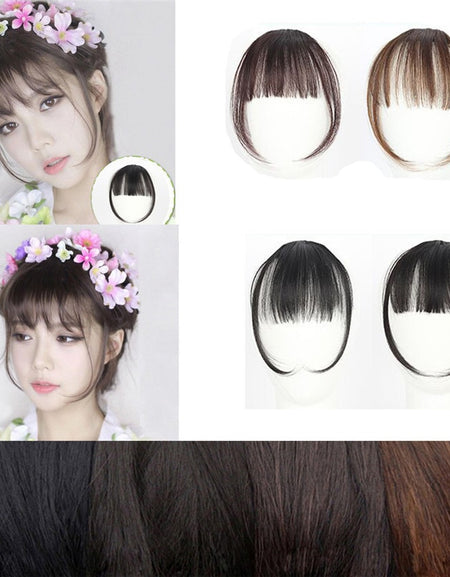 Hair Extension Piece Thin with Mini wig air horns lengthen bangs   X