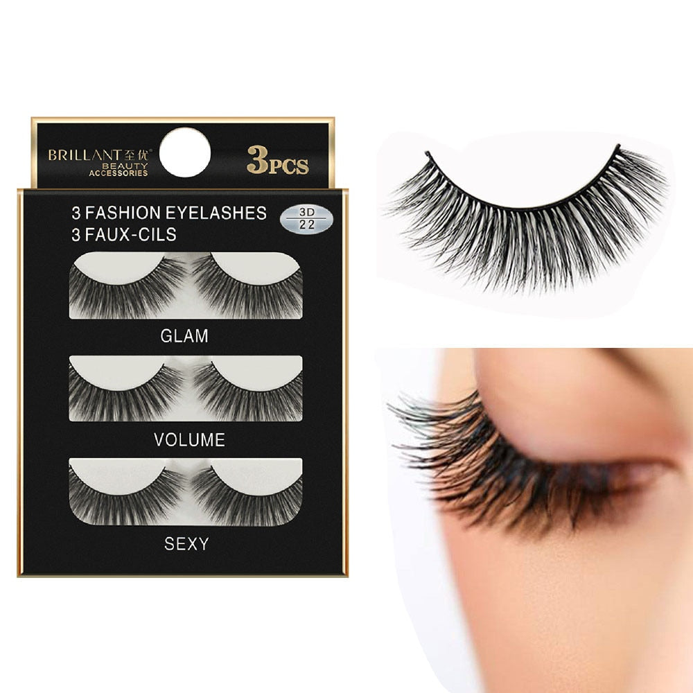 3D Long False Eyelashes Makeup