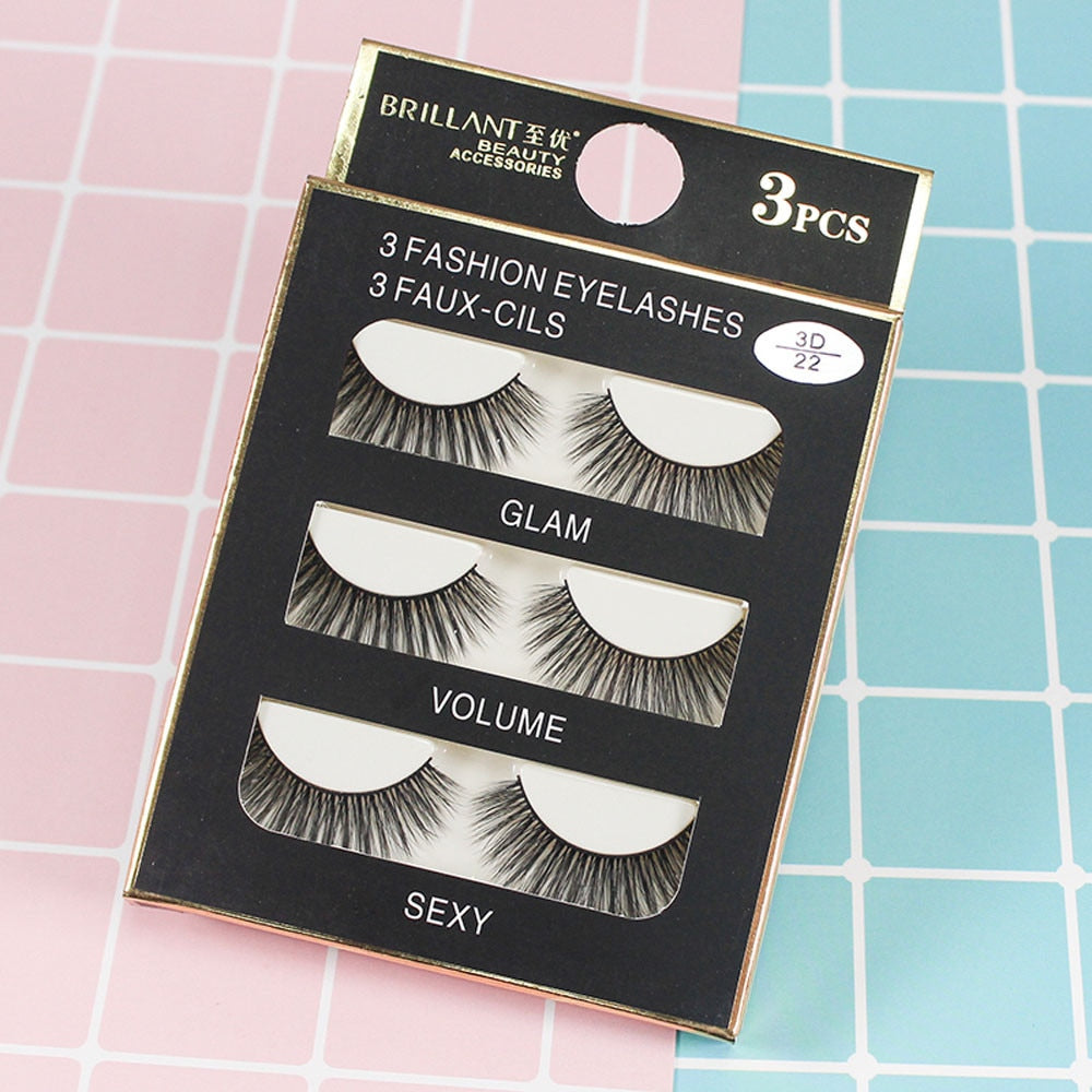 3D Long False Eyelashes Makeup
