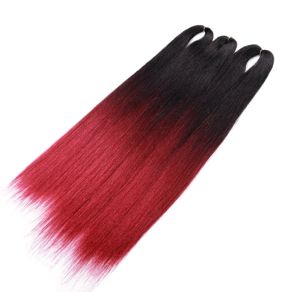 Multicolor Women Hair Extension Synthetic Braiding