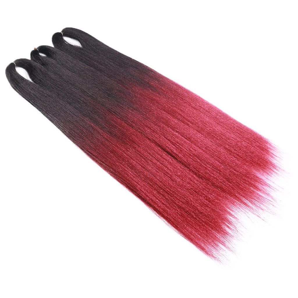 Multicolor Women Hair Extension Synthetic Braiding
