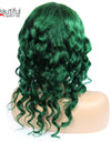 Brazilian Human Hair Wigs Green Loose