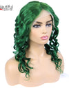 Brazilian Human Hair Wigs Green Loose