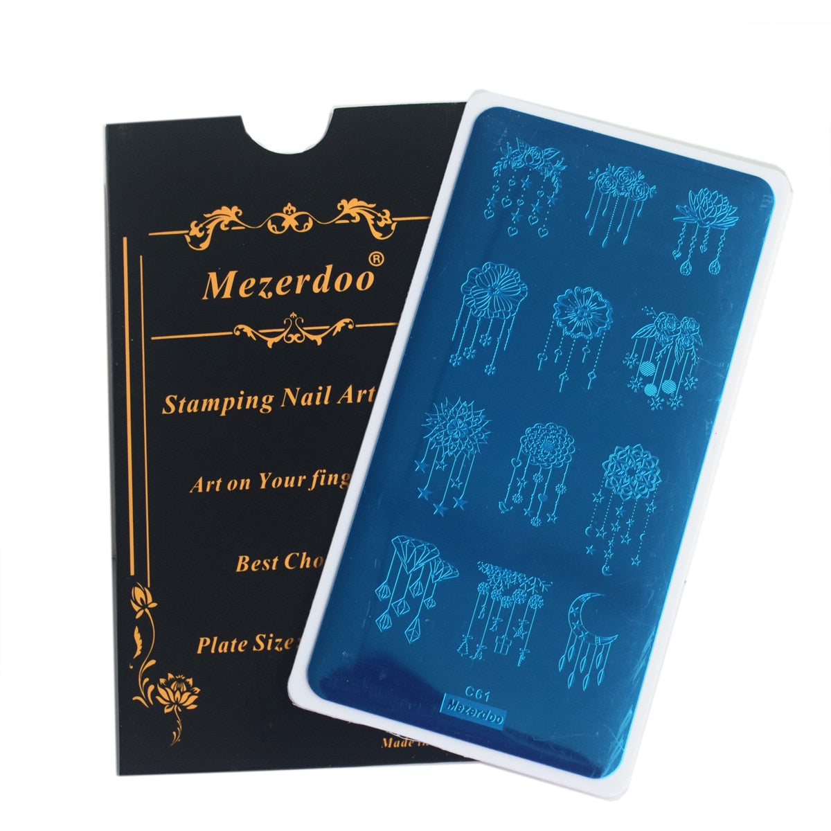 5Nail Art Indian Necklace + 1Pink Chess Silicone Nail