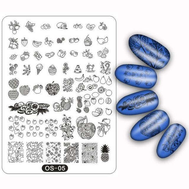 Nail Art Image Stamp  Manicure Template Blaszki Do Paznokci