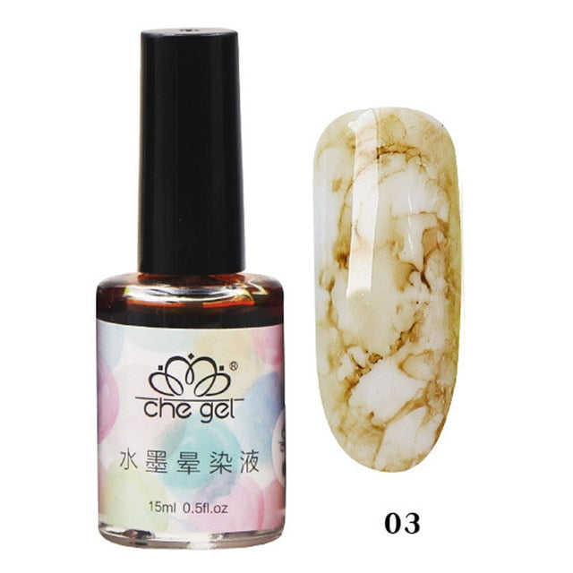 Watercolor Ink Nail Polish Blooming Gel Smoke Effect