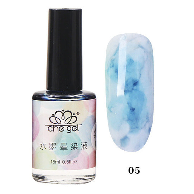 Watercolor Ink Nail Polish Blooming Gel Smoke Effect