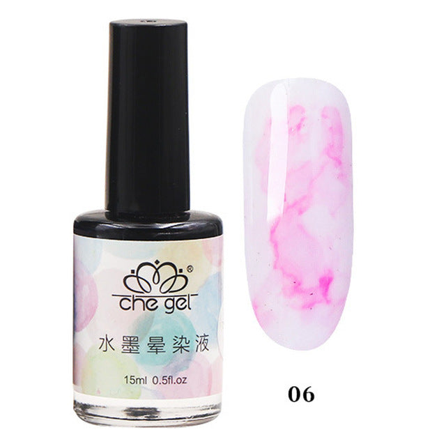 Watercolor Ink Nail Polish Blooming Gel Smoke Effect