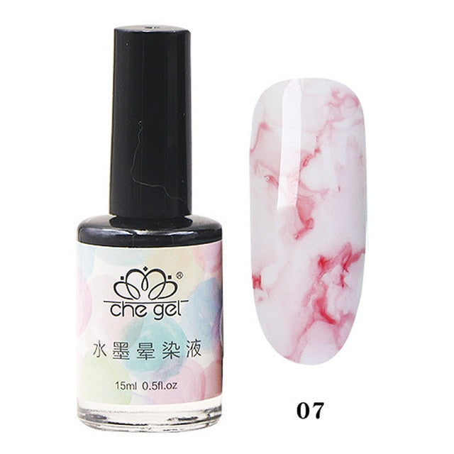 Watercolor Ink Nail Polish Blooming Gel Smoke Effect