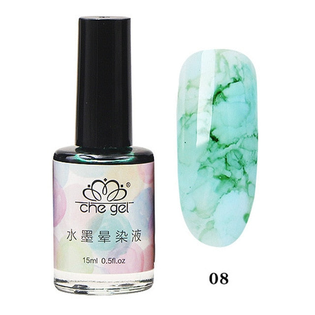 Watercolor Ink Nail Polish Blooming Gel Smoke Effect