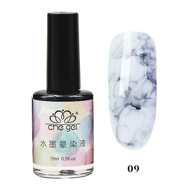 Watercolor Ink Nail Polish Blooming Gel Smoke Effect