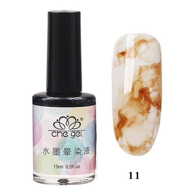 Watercolor Ink Nail Polish Blooming Gel Smoke Effect
