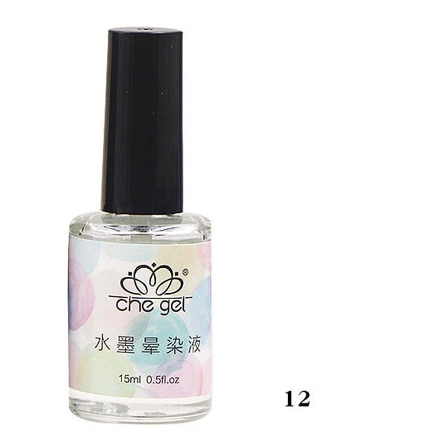 Watercolor Ink Nail Polish Blooming Gel Smoke Effect