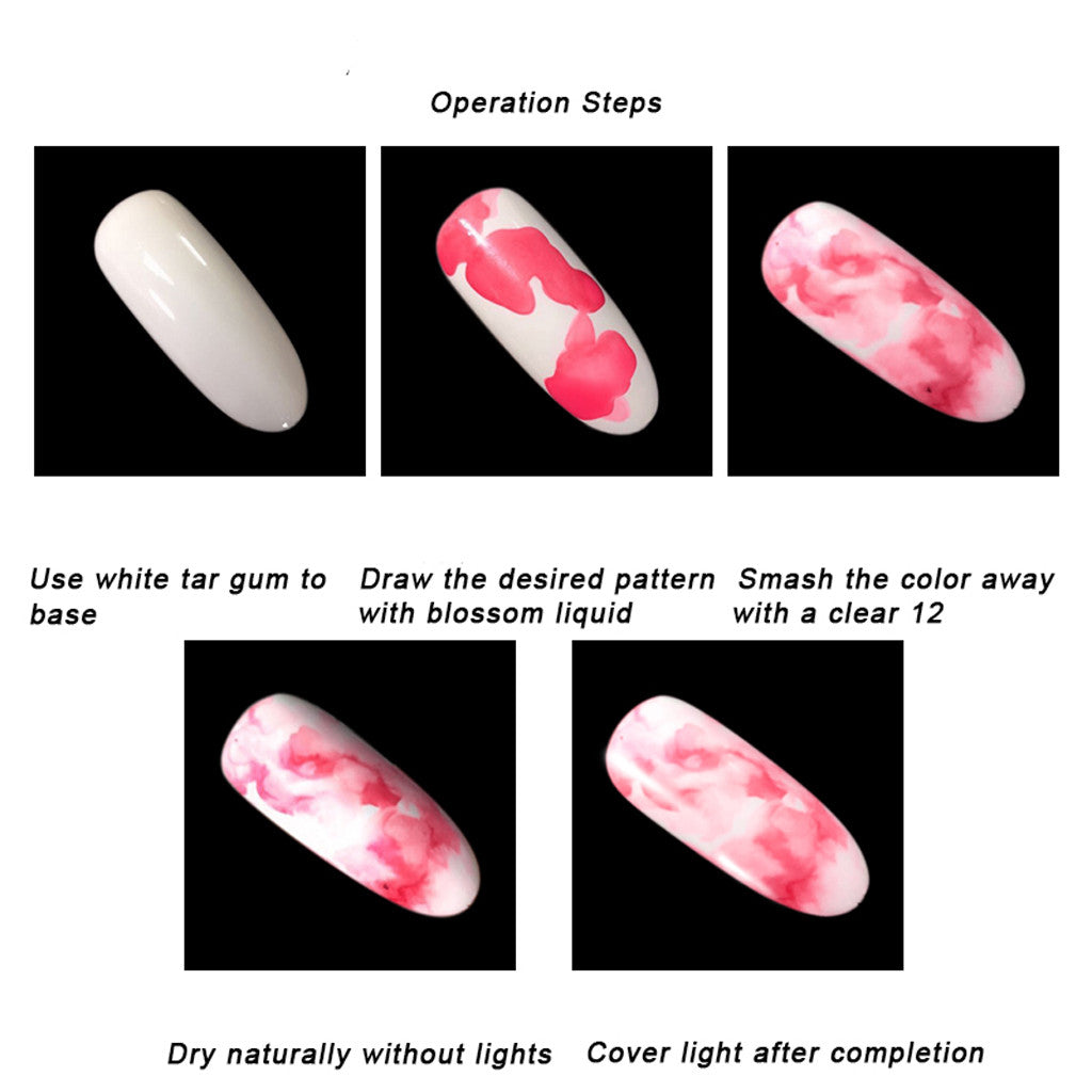 Fashion Watercolor Ink Nail Polish Blooming Gel