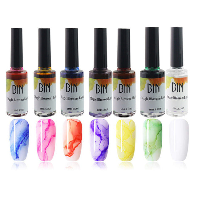 Fashion Watercolor Ink Nail Polish Blooming Gel
