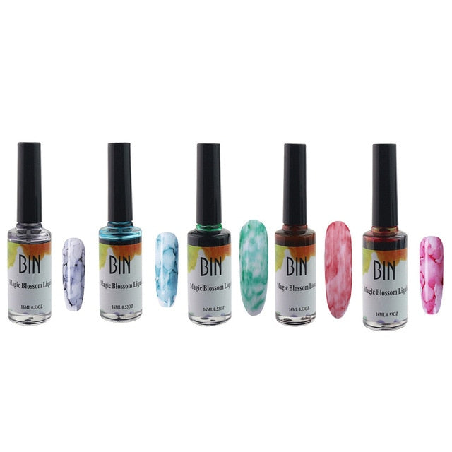 Fashion Watercolor Ink Nail Polish Blooming Gel