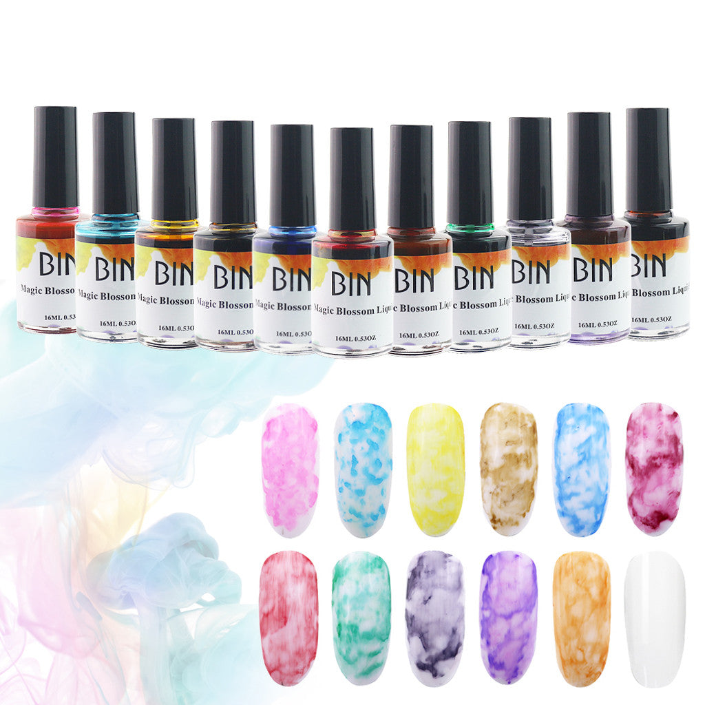 Fashion Watercolor Ink Nail Polish Blooming Gel