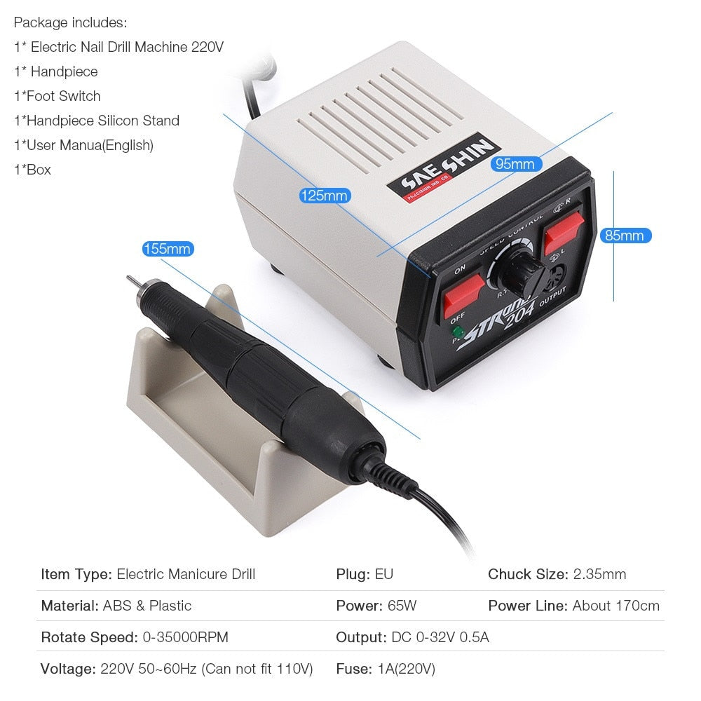 Electric Nail Drill Machine Manicure Pedicure